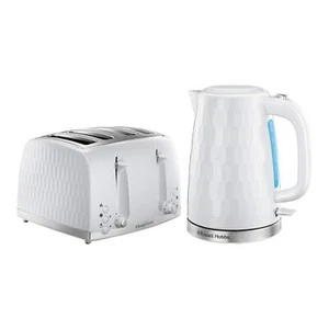Russell Hobbs, Honeycomb Kettle & Toaster Set, White, HONEYWB - Picture 1 of 6