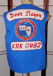 Vtg CB RADIO Vest Monitor Channel 11 CB Club Blue and Red - Picture 1 of 8