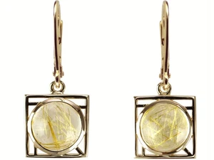Jette Joop 18 K 750 Gelb Gold Rutilquarz Ohrringe! - Bild 1 von 5