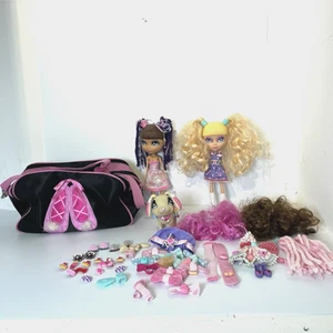 Cutie Pop Dolls Set of 2 Chiffon Cupcakes with Accessories Pet Dog & Storage Bag - Picture 1 of 19