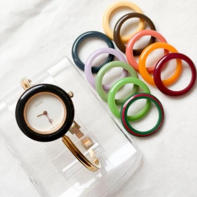 GUCCI Change 表圈 11 色金色女式手表工作 — 第 1/4 张图片