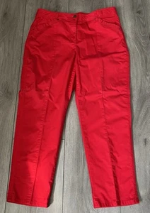 Chico's Women's Ankle Pants Size 1.5 (US Size 10) Red Flat Front Slash Pocket - Bild 1 von 8