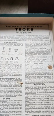 VINTAGE Troke Castle Checkers COMPLETE Selchow & Righter 1961 Strategy Draughts - Image 1 of 4