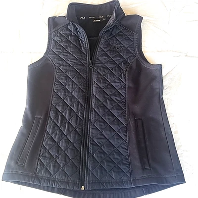 Chaleco polar acolchado negro Fila para mujer talla M Foto 1 de 4