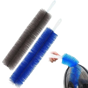 Bendable Blue Or Grey Fan Dusting Brush Non Disassembly Fan Cleaning Brush 42CM - Picture 1 of 14