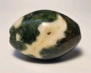 ANCIENT RARE BALUCHISTAN GREEN JASPER EYE STONE BEAD - Picture 1 of 9