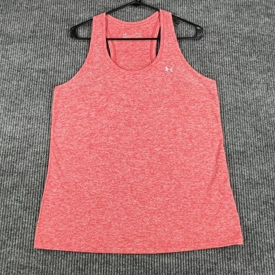 Under Armour Tank Top Womens Large HeatGear Athletic Racerback Gym Workout Fitne - Image 1 of 4