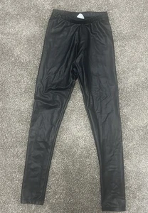 Zara Girls Faux Leather Pants Kids Black Skinny Leggings size 10 - Picture 1 of 3