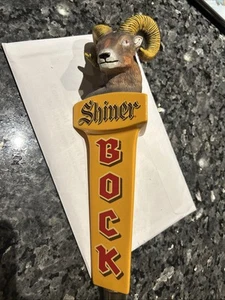Shiner Bock Spoetzel Brewery Ceramic Ram Head Beer Tap Handle 11.5” Tall - Picture 1 of 9