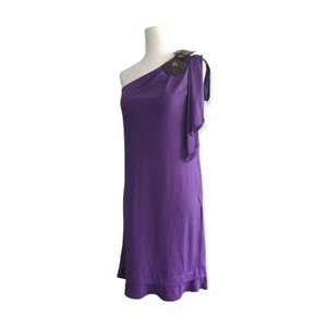 Abito VERA WANG taglia 0 monospalla jersey greco drappeggiato ~ retrò pop art margherita - Foto 1 di 6
