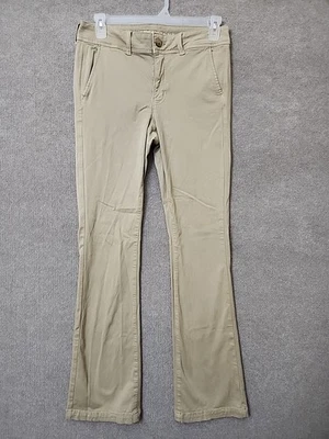 American Eagle Kick Boot Pants Womens 12 XLong Tan Brown Bootcut Stretch - Image 1 of 4