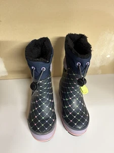 Western Chief Boots Navy Blue with Hearts Size 7/8 - Picture 1 of 6