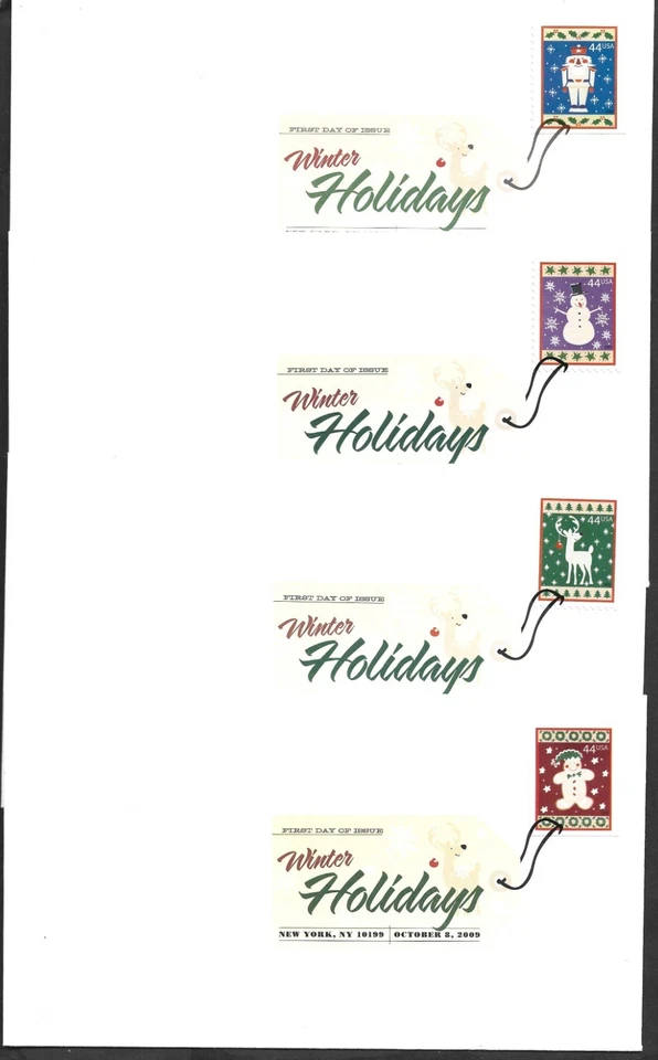 2009 FDC,  WINTER HOLIDAYS, FANCY CANCEL - Image 1 of 1