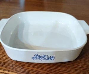 Vintage Corning Corningware Blue Daisy Square Baker For Sears Roebuck Company - Picture 1 of 11