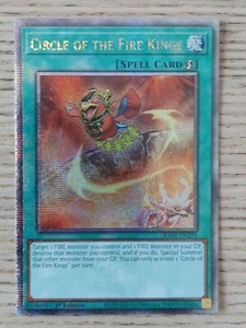 Yu-Gi-Oh! TCG Circle of the Fire Kings RA04-EN195 Quarter Century Secret Rare NM - Picture 1 of 4
