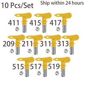 10 PCS Airless Spray Gun Tip Nozzle 1-6 series for Titan Wagner Paint Sprayer