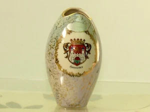Vintage Handpainted Bavarian Marble Lustre Design Vase small - Picture 1 of 3