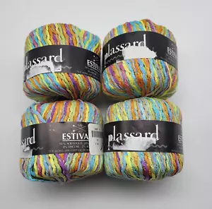 4 Plassard Estivale Garn #03 Multicolor Acryl/Baumwollmischung 50g Knäuel - Bild 1 von 5