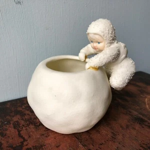 SNOWBABIES SNOWBABY CLIMBING IN SNOWBALL 1980's with box Dept 56 - Foto 1 di 10