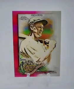 2022 Topps Allen & Ginter Chrome Baseball Magenta Refractor #26 Lou Gehrig /199 - Picture 1 of 6