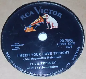 RCA Victor 20-7506 Elvis Presley I Need Your Love Tonight / A Fool Such As I - Picture 1 of 2