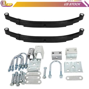 3500lbs Capacity Single Trailer Axle 4 Leaf Spring Kit With U-bolt & Hanger Kit - Bild 1 von 8