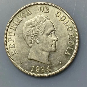 COLOMBIA 50 CENTAVOS 1934 EBC/EBC+ - Bild 1 von 2