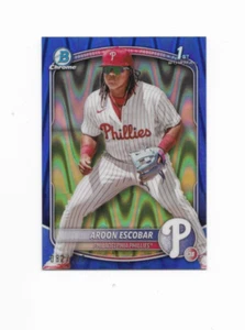 2025 Bowman Chrome Prospects: Aroon Escobar #BCP-56 Blue RayWave Refractor Card - Picture 1 of 1