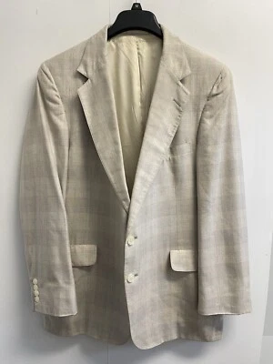 Traje de lacrosse chaqueta a cuadros de un solo pecho para hombre talla 43R abrigo deportivo blazer Foto 1 de 4