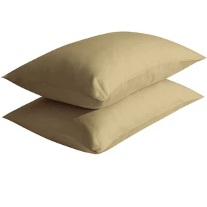 Cotton Sateen Pillowcase Soft 2 Pack 100% Cotton Pillow Case Queen King - Picture 1 of 26