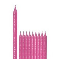 CANDELA MEZZO STELO GLITTER FUCSIA