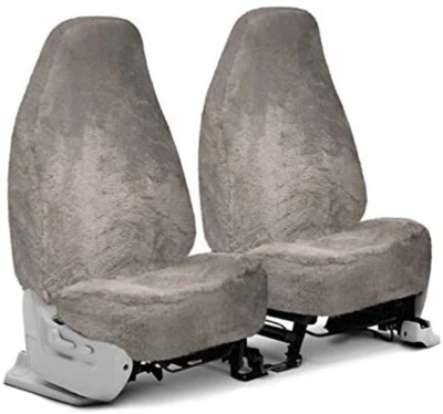 Australian Sheepskin Highback Seat covers GREY (1 Pair) - Image 1 of 4