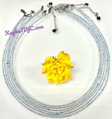 Venta al por mayor Lote 6 Piezas Collares Aguamarina Natural 2mm Cristal Energía Curativa Foto 1 de 4