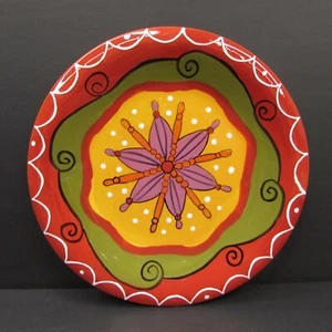 Pier 1 Hand Painted Floral Ironstone 8.25" Plate Luncheon Salad Dessert - Picture 1 of 7
