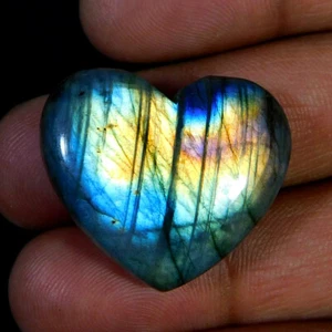42,65 quilates. Piedra preciosa suelta corazón labradorita poder milagroso natural cabujón - Imagen 1 de 3