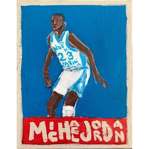 Michael Jordan - Acrylic on Canvas 11x14in @elsantosworld Sergio Santos Original - Picture 1 of 1