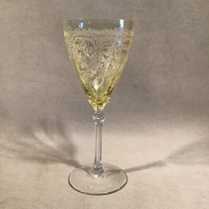 PV07482 Vintage Topas Fostoria #5098-279 Juni Wasserkelch - Bild 1 von 8