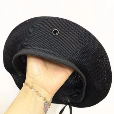 Summer Gauze Thin Beret Mesh Red Breathable Tide Hat Army Stage Performance Hat - Image 1 of 2