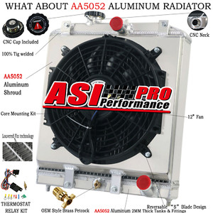 3-ROW ALUMINUM RADIATOR+SHROUD FAN+RELAY for 1992-2000 HONDA CIVIC EK EG INTEGRA