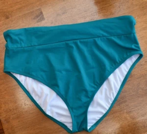 American Beach x Maurices Women's Teal High Rise Bikini Swim Bottom Size 2X - Picture 1 of 5