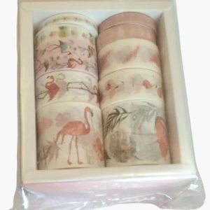 Pink Flamingo Themed Decorative Masking Tape Set - Picture 1 of 5