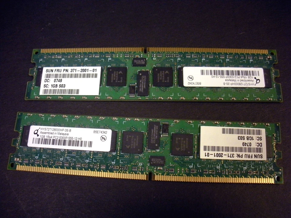 Sun X5287A-Z 540-7061 2GB (2x 1GB) Memory Kit 371-2001 for X2200 - Image 1 of 1