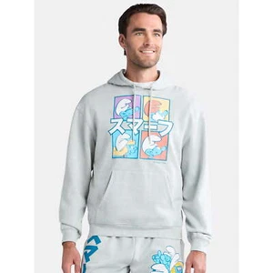 NWT Mad Engine Smurfs Men's Long Sleeve Graphic Hoodie M - Picture 1 of 9