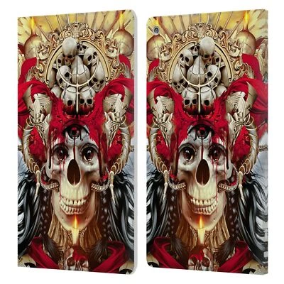 OFFICIAL RIZA PEKER SKULLS 9 LEATHER BOOK WALLET CASE COVER FOR AMAZON FIRE - Image 1 of 4
