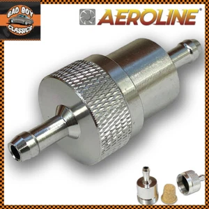 UNIVERSAL Legierung Kraftstoff Benzin Diesel Inline Filter 1/4" 6mm für Auto / Motorrad - Bild 1 von 6