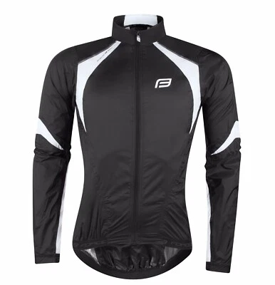 Force X53 Mens Lightweight Windproof Cycle Cycling Jacket Black White Size Large - Image 1 of 3