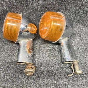 73-86 Harley Davidson Yankee 1030 Turn Signals Housings Shovelhead Sportster - Picture 1 of 21