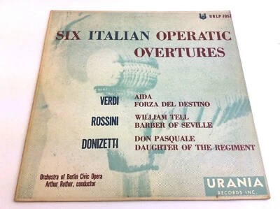 Vintage Urania Records Inc Six Italian Operatic Overtures URLP 7057 Vinyl Record - Image 1 of 4