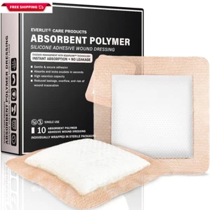 Super Absorbent Polymer Wound Dressing | Silicone Self-Adhesive Bandages with Ul - Picture 1 of 7