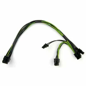 Supermicro CBL-PWEX-0582 8 PCI-E PIN TO TWO PCI-E 6+2 PIN 12V GPU POWER CABLE - Picture 1 of 5